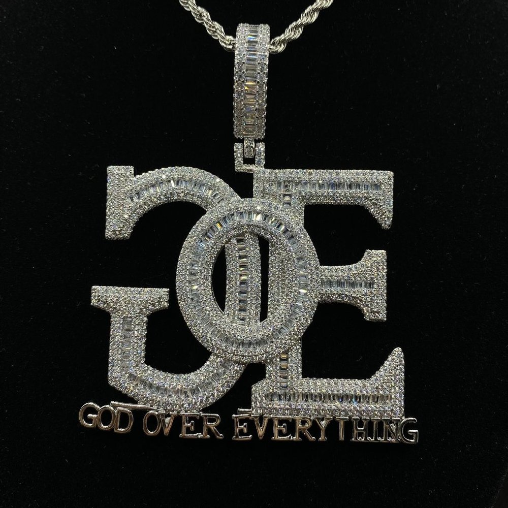God Over Everything Men's Hip Hop Necklace